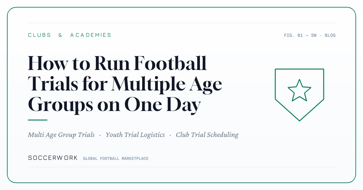 How to Run Football Trials for Multiple Age Groups on One Day