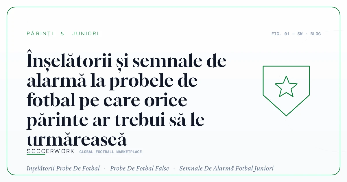 Înșelătorii și semnale de alarmă la probele de fotbal pe care orice părinte ar trebui să le urmărească