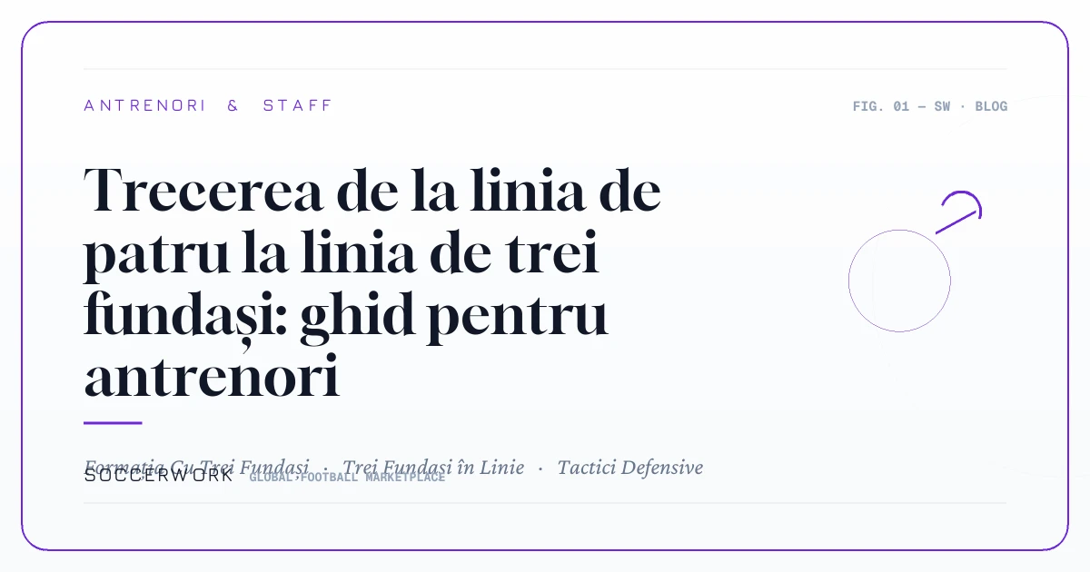 Trecerea de la linia de patru la linia de trei fundași: ghid pentru antrenori