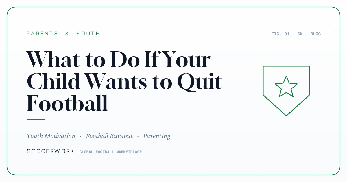 What to Do If Your Child Wants to Quit Football